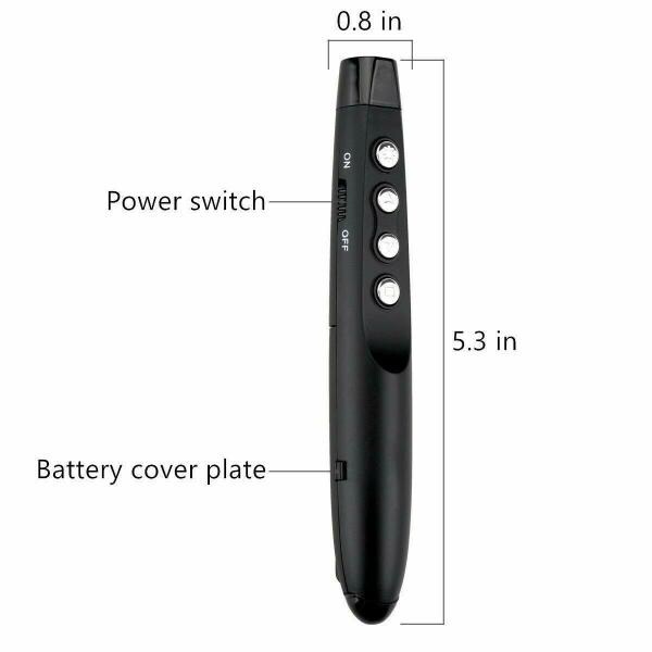Corslet Black Plastic Wireless Remote Control Presenter