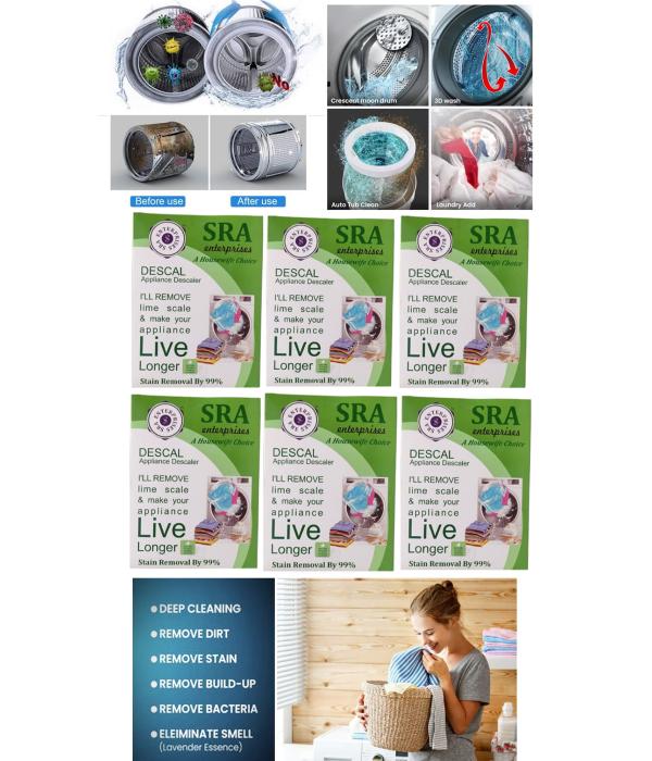 SRA ENTERPRISES Washing Machine Drum Cleaner Fast ,Clean & Fresh Pack