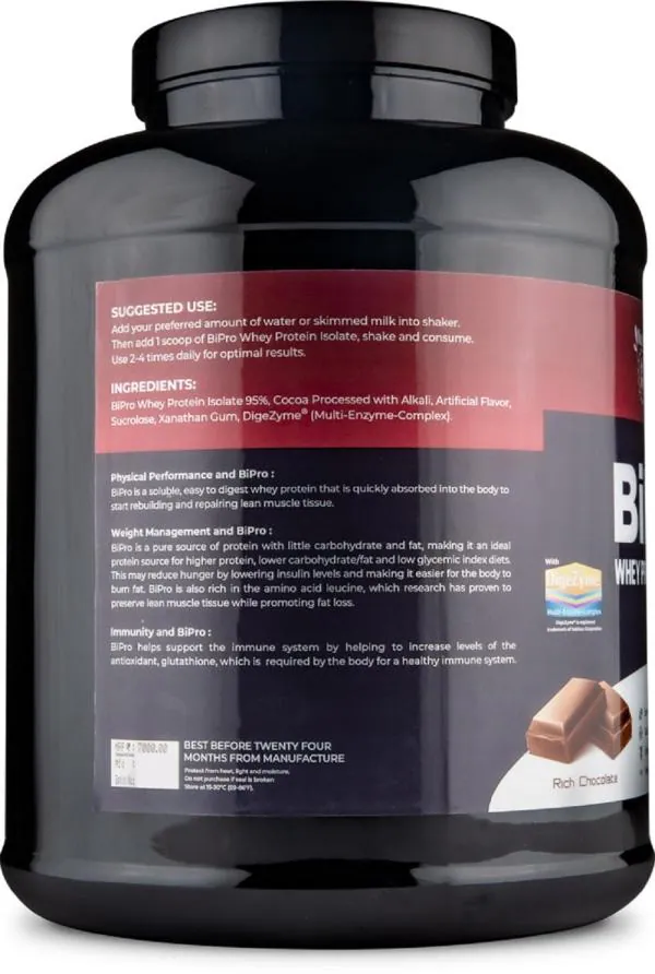 Nutrition BiPro Whey Protein Isolate (With Added DigeZyme) for
