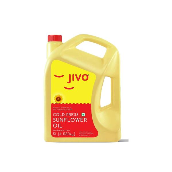 Jivo 5 Ltr Sunflower Oil + 2 Ltr Extra Light Olive Oil JioMart