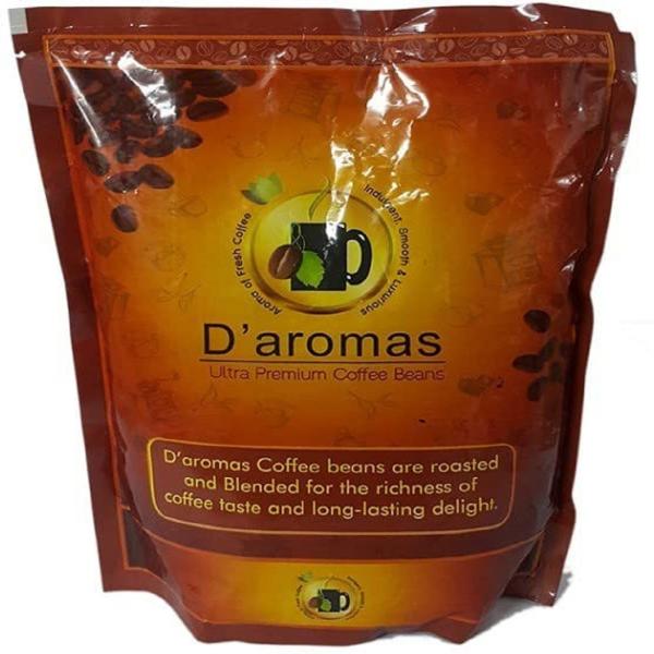 D'aromas Regular Roasted Beans Coffee Beans 1 kg Bold Flavour & Rich