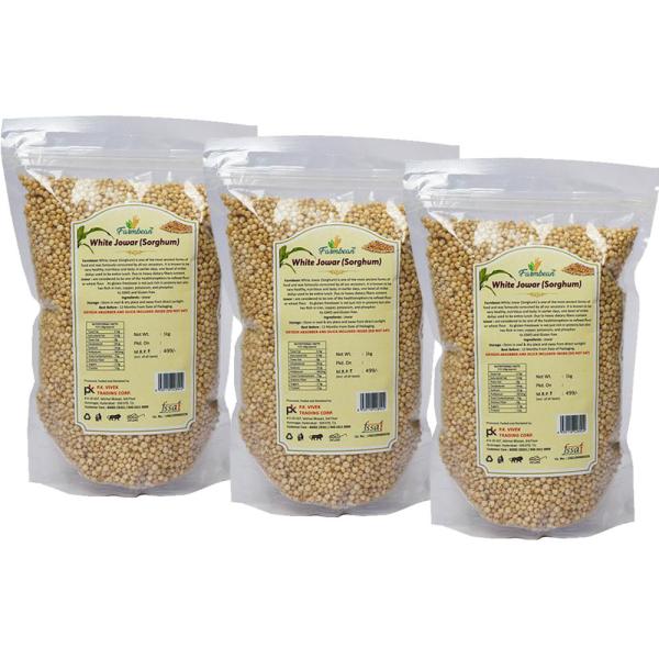 Farmbean Whole White jowar or Grain (Pack of 3Kg) JioMart