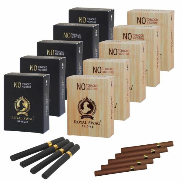 ROYAL SWAG Ayurvedic Herbal Cigarette Regular, Clove Flavoured (200