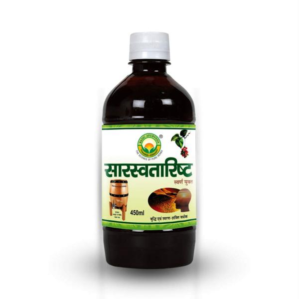 Basic Ayurveda Saraswatarishta Natural Formulation With Gold 450 ml