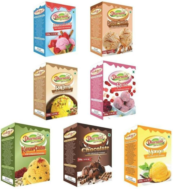Dharmasut Strawberry, Rajbhog, Butterscotch, Rose, Kesar Pista