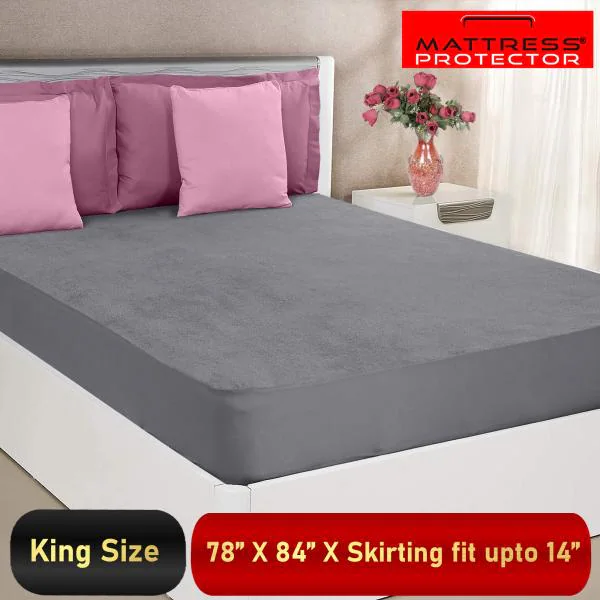 Mattress Protector Terrycotton, Waterproof Mattress Pad King Size Bed