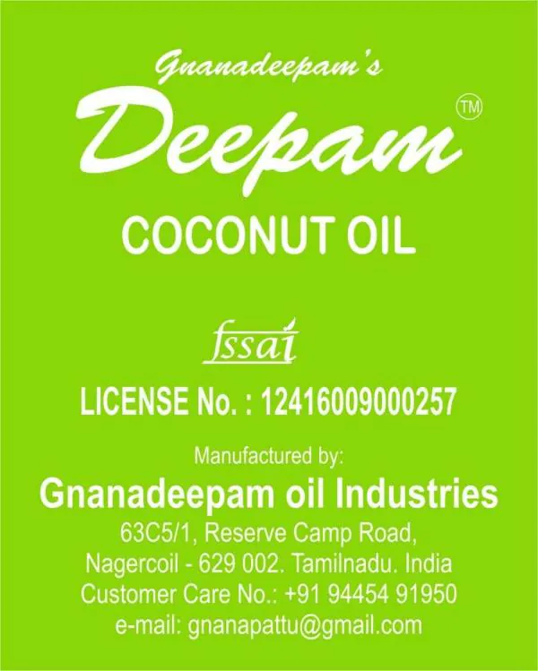 Gnanadeepam's Deepam Pure Coconut Oil, 500 ML JioMart