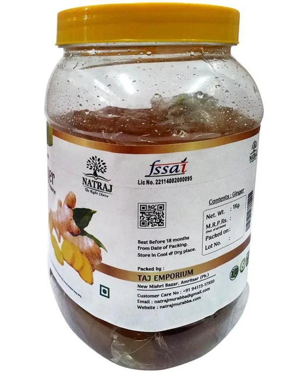 Natraj The Right Choice Adrak/Ginger Murabba, 1 KG JioMart