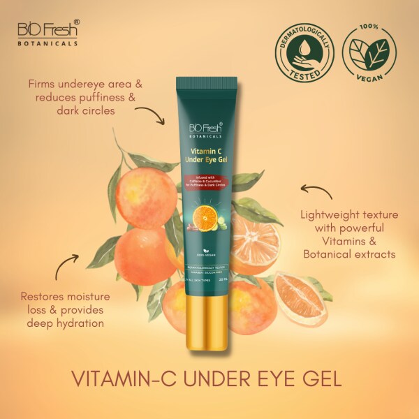 BioFresh Botanicals Vitamin C Under Eye Gel for Men and Women Suitable
