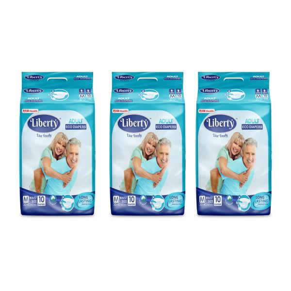 Liberty Adult Diaper , Medium 10 Count (76101 Cms 3040 Inch