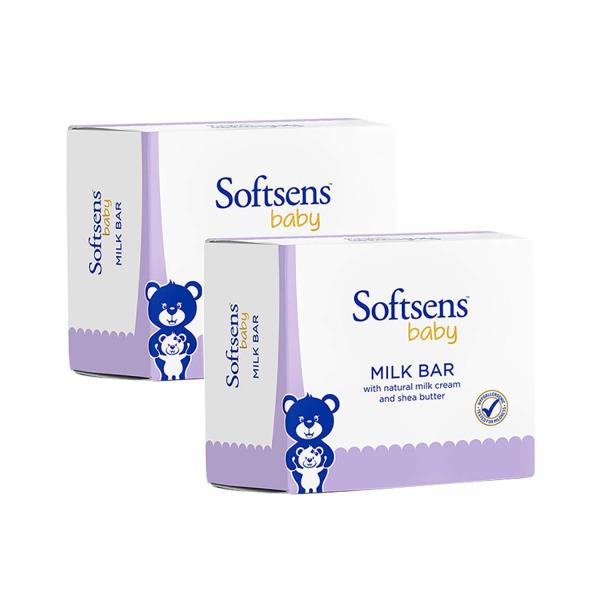 Softsens Baby Milk Bar Soap With Natural Milk Cream For Babies 100g X 3