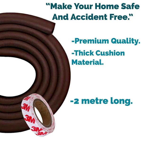 Kiddough Brown Rubber Baby Proofing Corner Safety Strip And Corner