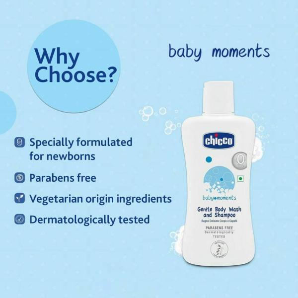CHICCO GENTLE BODY WASH AND SHAMPOO 100ML JioMart