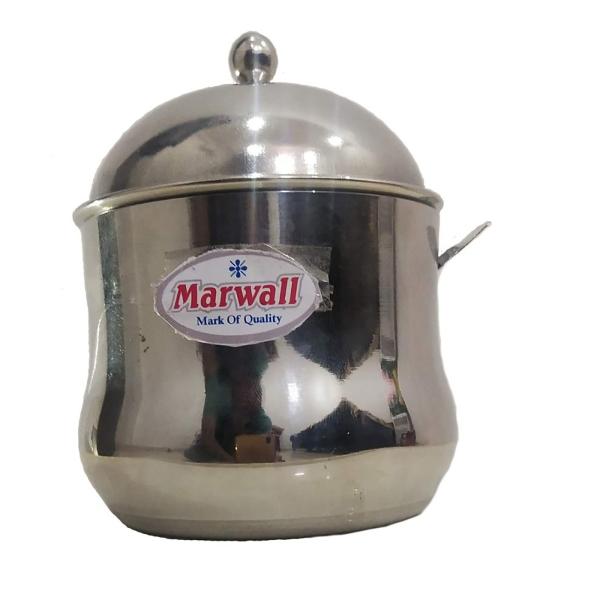 MARWALL Silver Stainless Steel Ghee Pot 250 ml JioMart