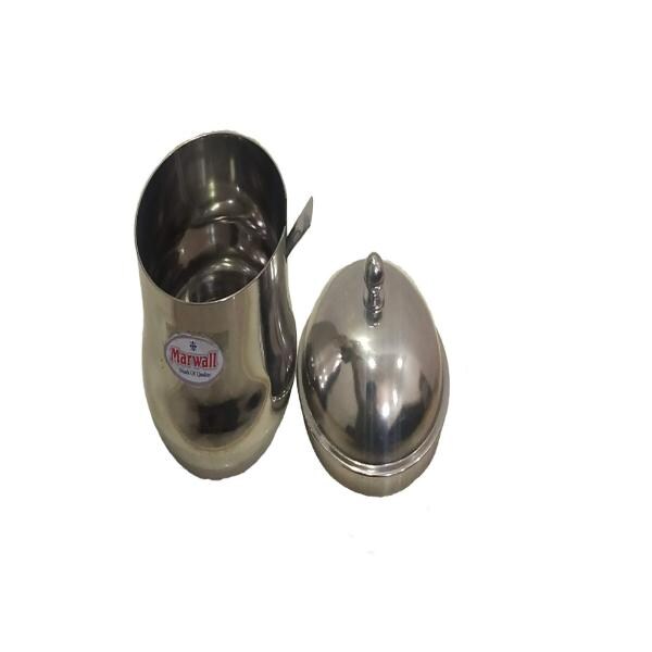 MARWALL Silver Stainless Steel Ghee Pot 250 ml JioMart