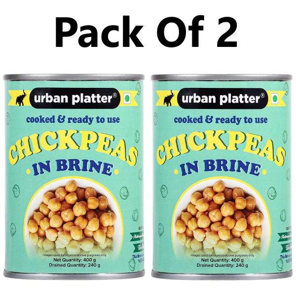 Urban Platter Ready To Use Chickpeas in Brine, 400g (Drained Weight