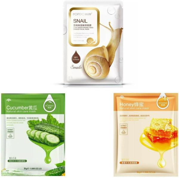 Rorec by Hchana Snail Facial Mask to All Skin Types for Grenade