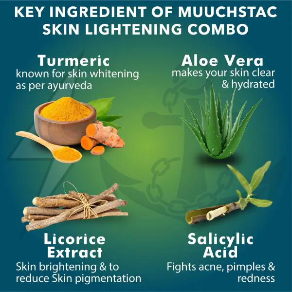 Muuchstac Skin Lightening Oil (30 ml) with Ocean Face Wash (100 ml