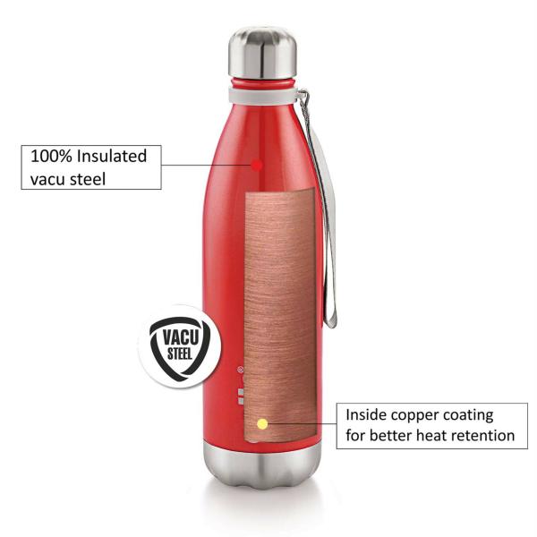 Cello Scout Stainless Steel Double Walled Water Bottle, Hot and Cold