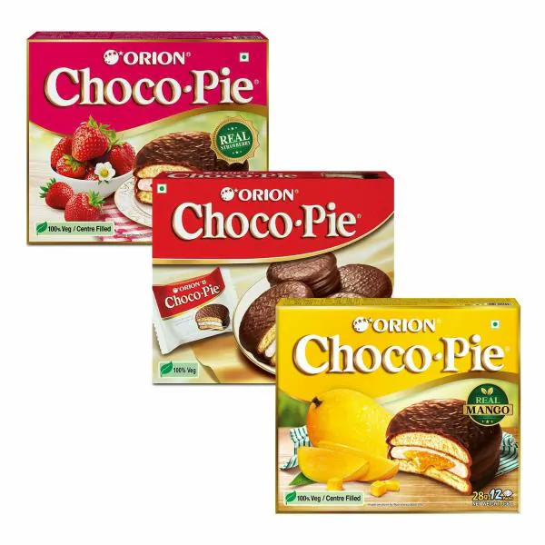 ORION Choco Pie Gift Pack Original Choco Pie 12p, Strawberry Choco