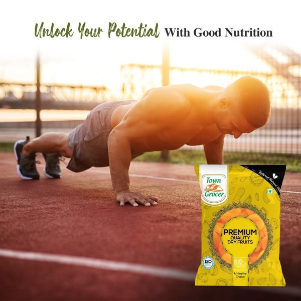 Town Grocer Dried Apricot 500g Each (Pack of 2), Dehydrated Sweet Dried Fruit High Fiber Fruit