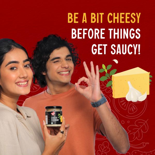Saucy Affair Cheesy Cheddar Sauce 170g for Fries & Chips, Cheese Mayo Dips for Nachos Ready
