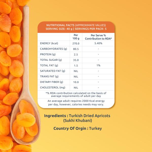 Farmley Premium Turkish Dried Apricots, Tasty & Nutrient Rich (200 g) JioMart