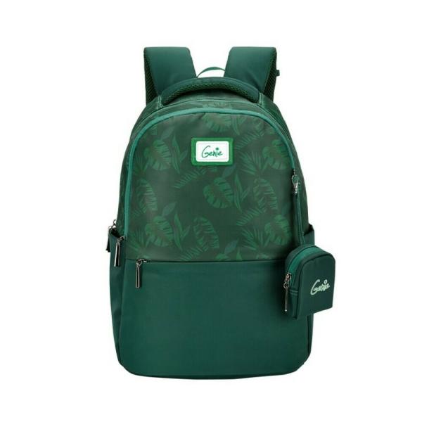 green nylon backpack