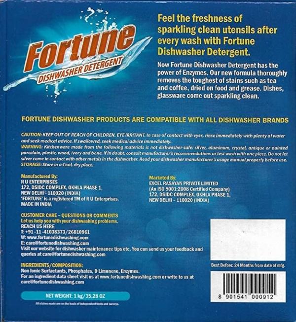 Fortune Dishwasher Detergent Bar 1 Kg Compatible with All Dishwasher