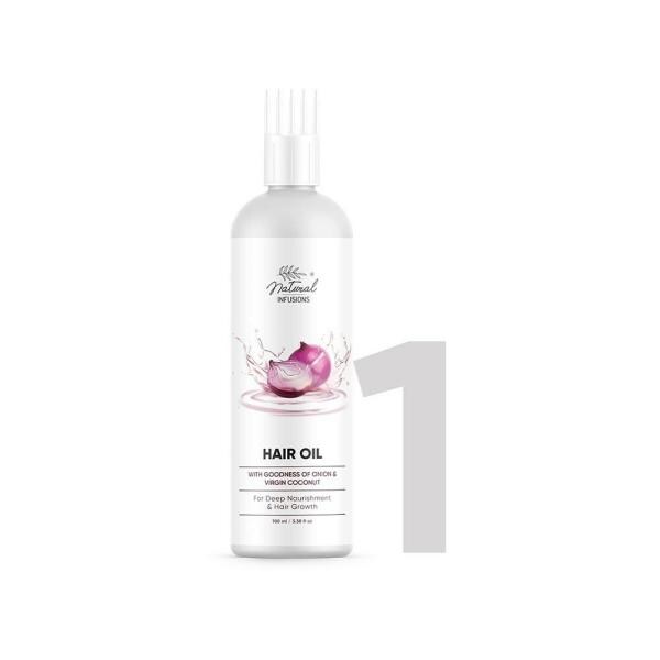 Natural Infusions Onion Hair Oil With Virgin Coconut Oil Hair Growth