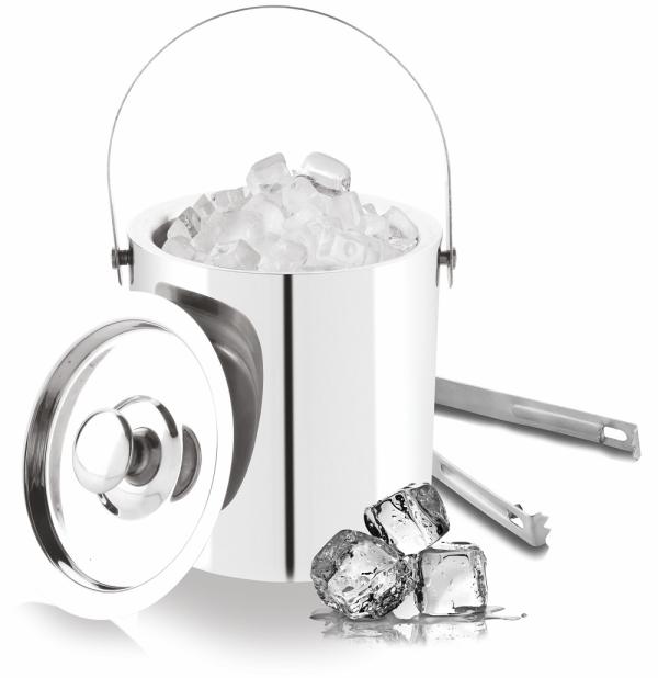 Sepla Stainless Steel Double Wall Ice Bucket 1L with Tong JioMart