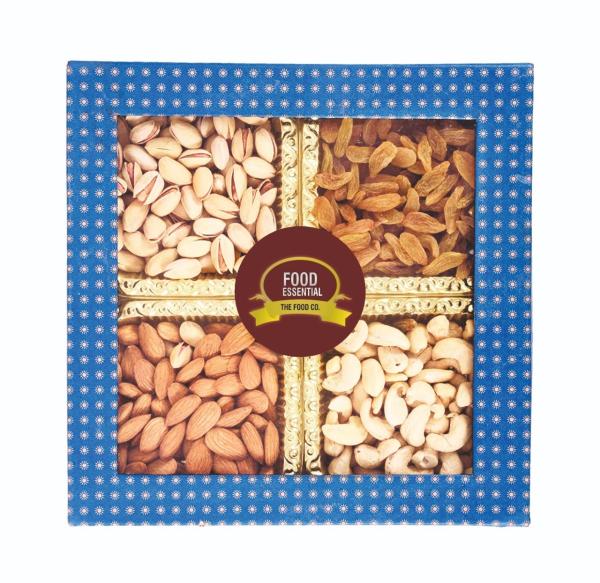 Food Essential Diwali Dry Fruits Gift Box , 400 gm. [Cashew, Almonds