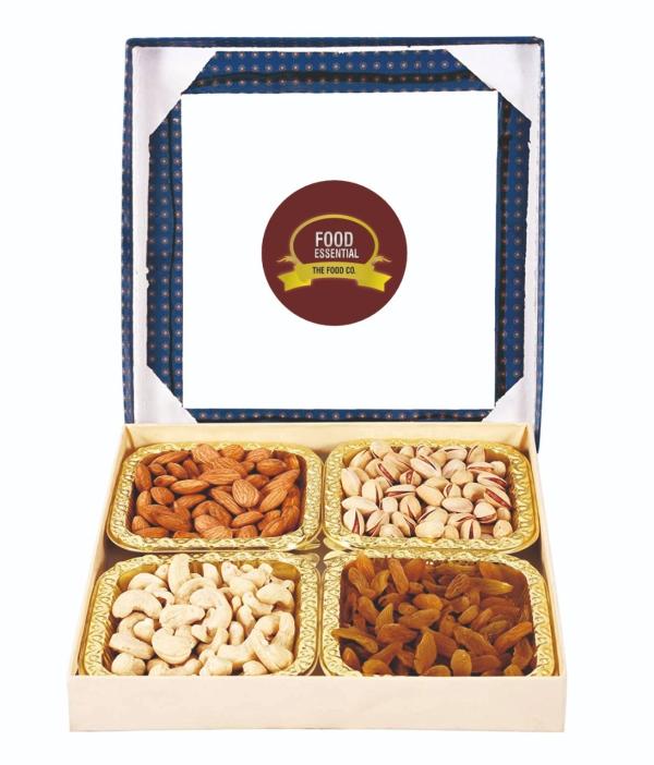 Food Essential Diwali Dry Fruits Gift Box , 400 gm. [Cashew, Almonds