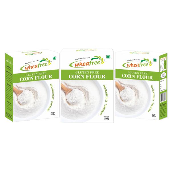 Wheafree Gluten Free Corn Flour Pack of 3 x 200 g Perfect Thickening