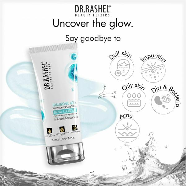 DR. RASHEL HYALURONIC ACID FACIAL CLEANSER PROVIDE EVEN SKIN TONE