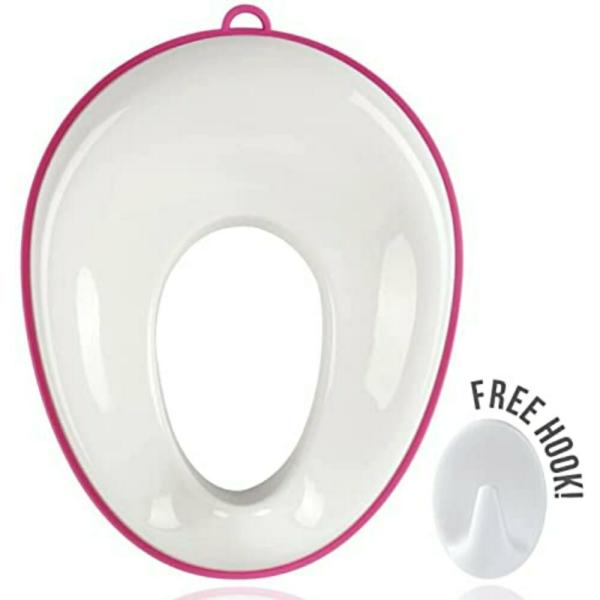 Zollyss Pink White Potty Training Seat With NonSlip And Splash Guard