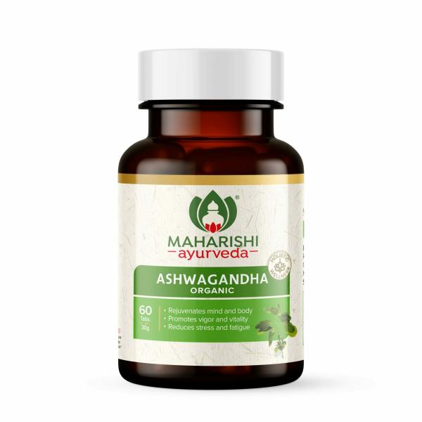 Maharishi Ayurveda Organic Ashwagandha Tablets 475 mg Rejuvenate Mind & Body For Vigor