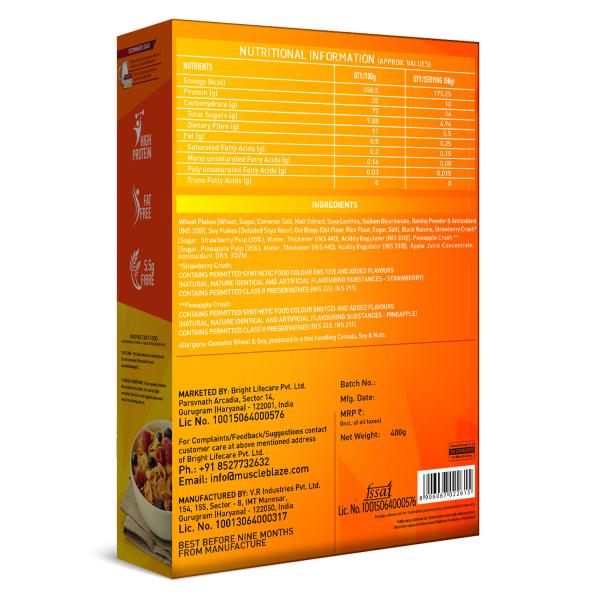 MuscleBlaze High Protein Cereal, 400 g Unflavored JioMart