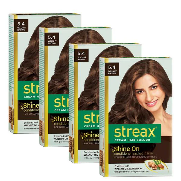 Streax Cinnamon Red Hair Color For Men And Women, 60 Ml (Pack Of 4 ...