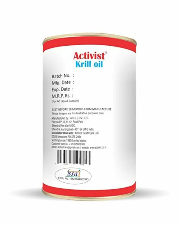Activist Krill Oil Capsule Reducing Arthritis and Joint Pain 60