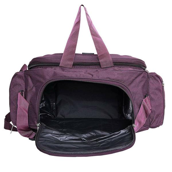 Alfisha Purple Waterproof Lightweight Luggage Travel Duffel Bag With