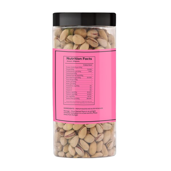 D'Nature Fresh Premium Jumbo Roasted Salted Pistachios Nut 1kg (Pack of