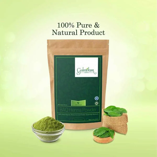 Taj Henna Organic BAQ Mehandi Powder Sojat Rajasthani Henna Powder 100g