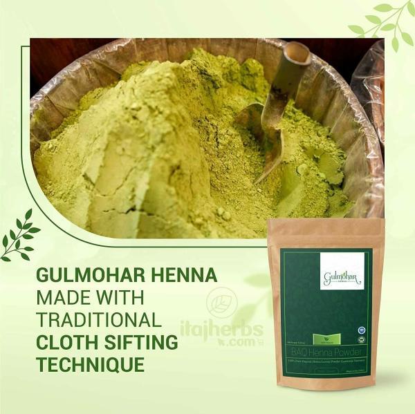 Taj Henna Organic BAQ Mehandi Powder Sojat Rajasthani Henna Powder 100g