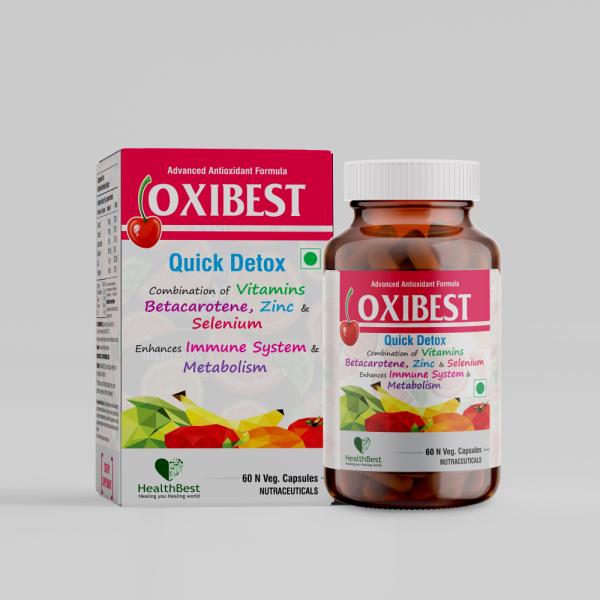 HealthBest Oxibest Liver Supplement Quick Detox Liver Cleanser Fatty Liver Betacarotene