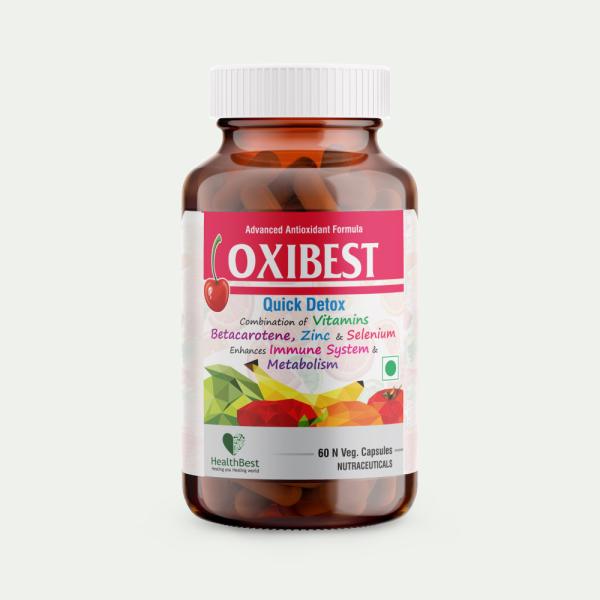 HealthBest Oxibest Liver Supplement Quick Detox Liver Cleanser Fatty Liver Betacarotene