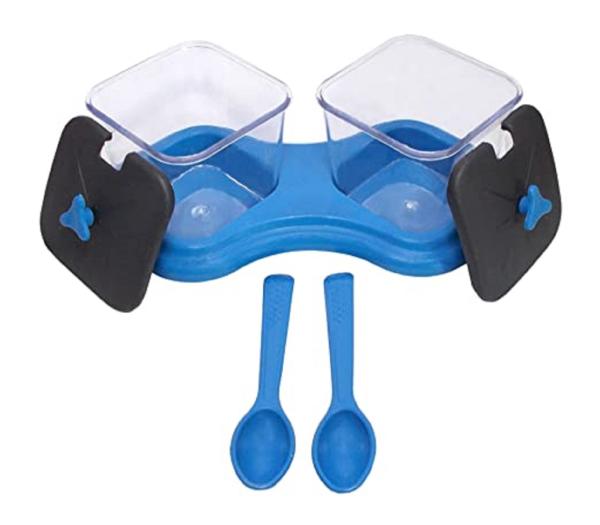 SUMOWARE Dining Table Stand 2 Pcs Pickle Jar Spice Tray Spoons Virgin