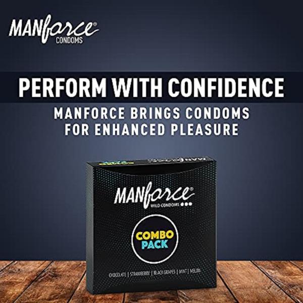 MANFORCE Combo Pack Chocolate Strawberry Coffee Black Grapes Melon