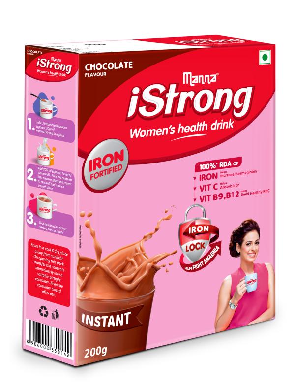 Manna iStrong Women's Health Drink, Chocolate. Anemia Iron Deficiency