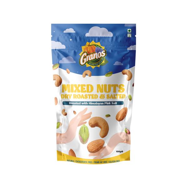 Granos Mixed Nuts Dry Roasted And Salted 100 g Dry Fruits Real Nuts